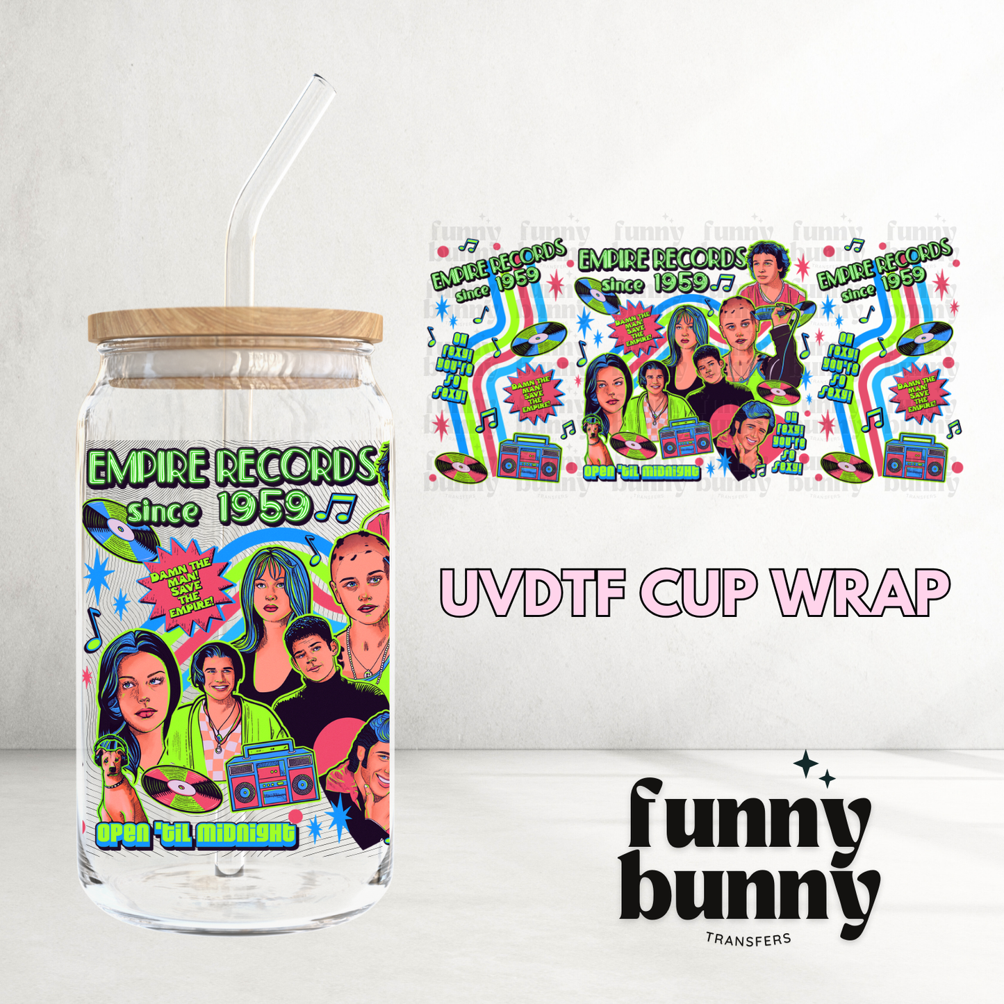 1959 Empire Records - 16oz UVDTF Cup Wrap