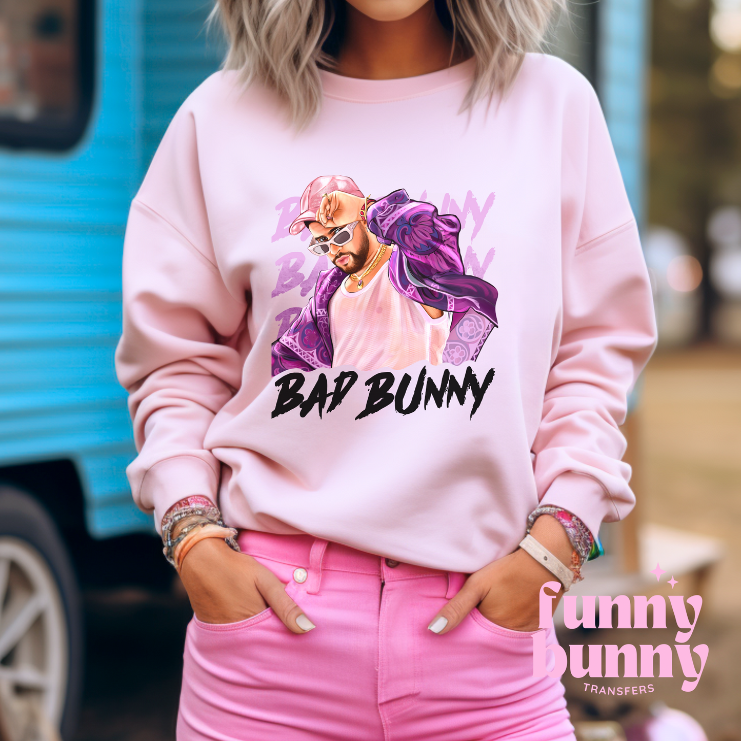 Bad Bunny Style - Clear Film Screenprint