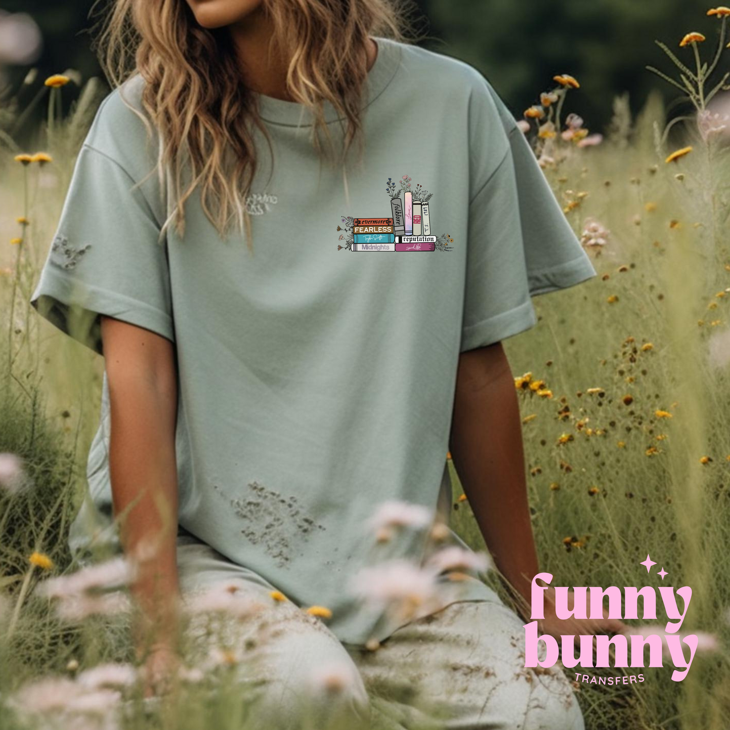 TS Book Albums Flowers Pocket - Clear Film Screenprint