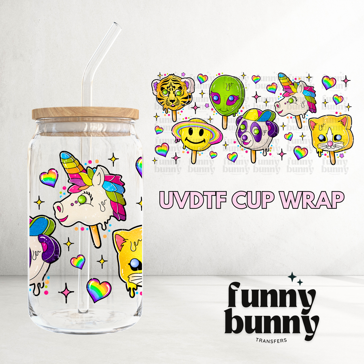 90's Lisa Popsicles - 16oz UVDTF Cup Wrap