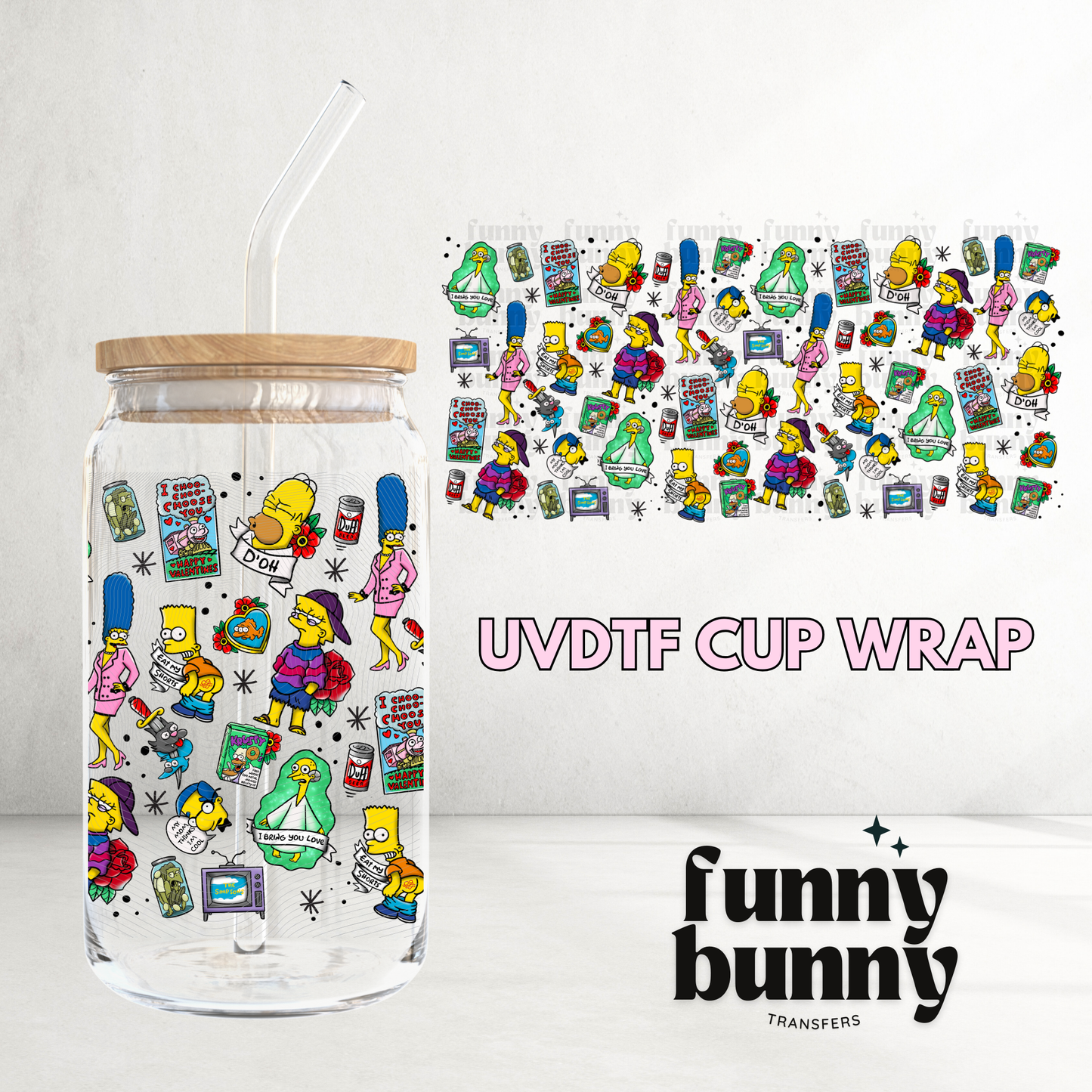 90s Family Flash - 16oz UVDTF Cup Wrap