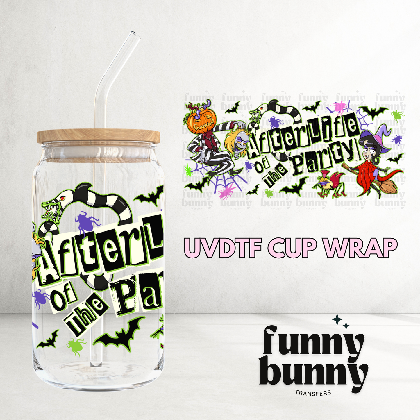 Afterlife Party - 16oz UVDTF Cup Wrap