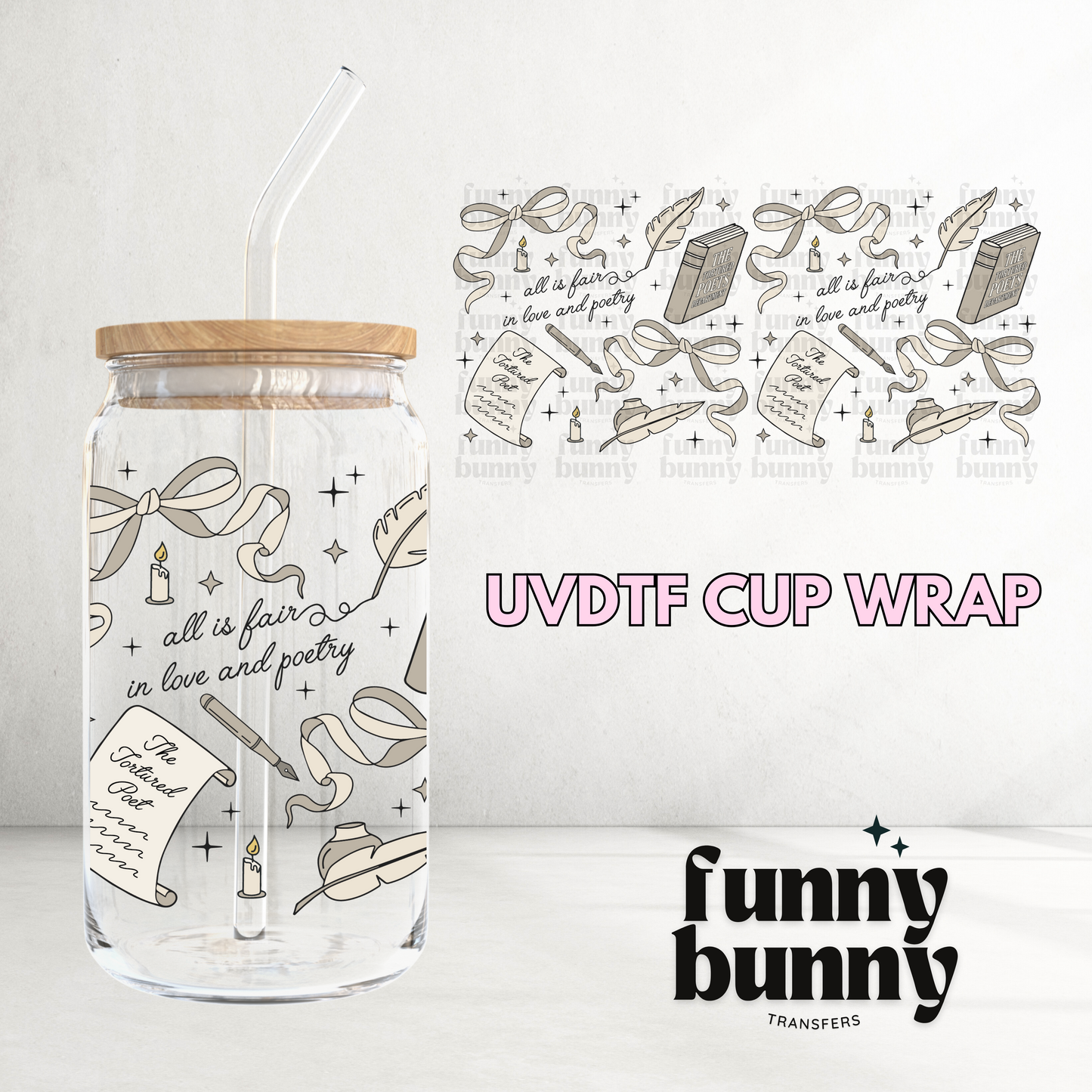 All Is Fair In Love - 16oz UVDTF Cup Wrap
