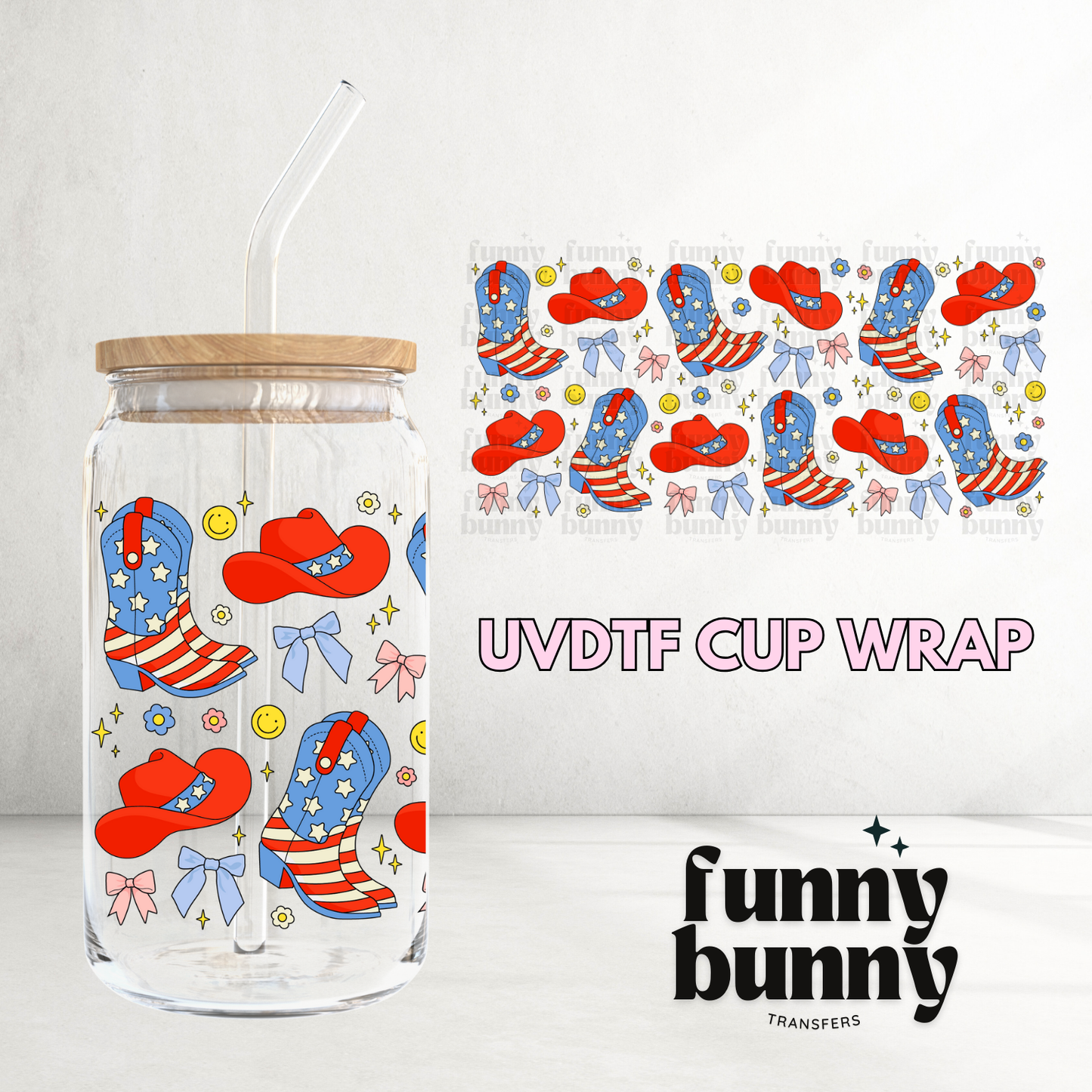 American Booties - 16oz UVDTF Cup Wrap