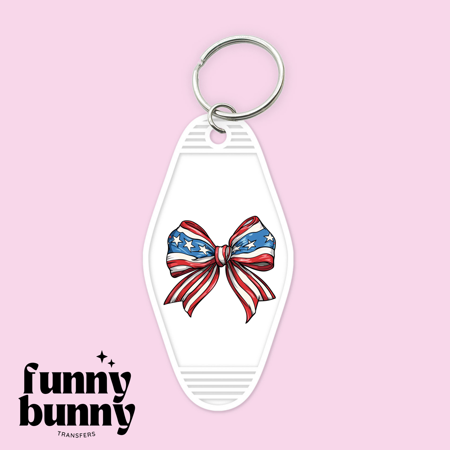 American Girly Bow - Motel Keychain