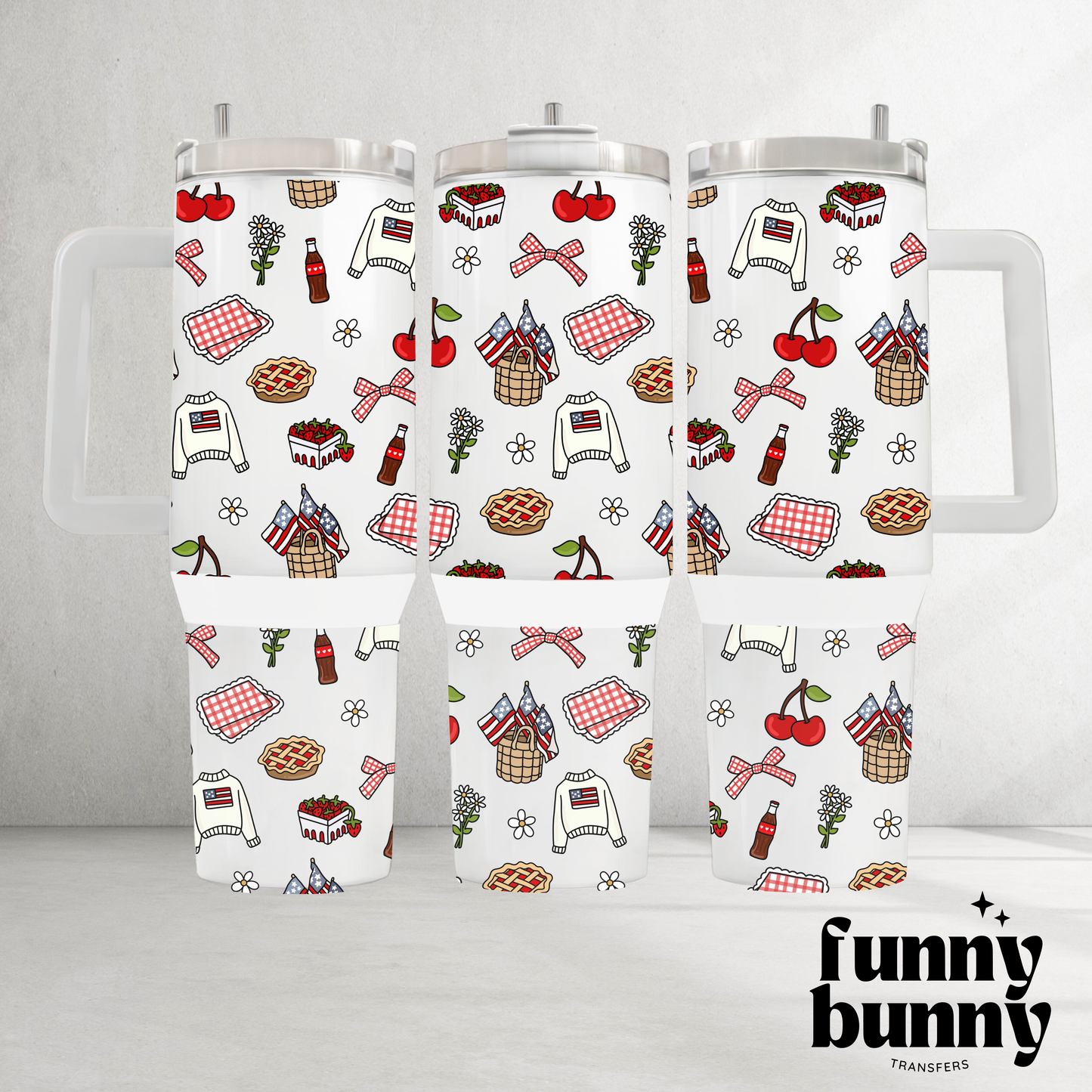 American Picnic - 40oz UVDTF Tumbler Wrap