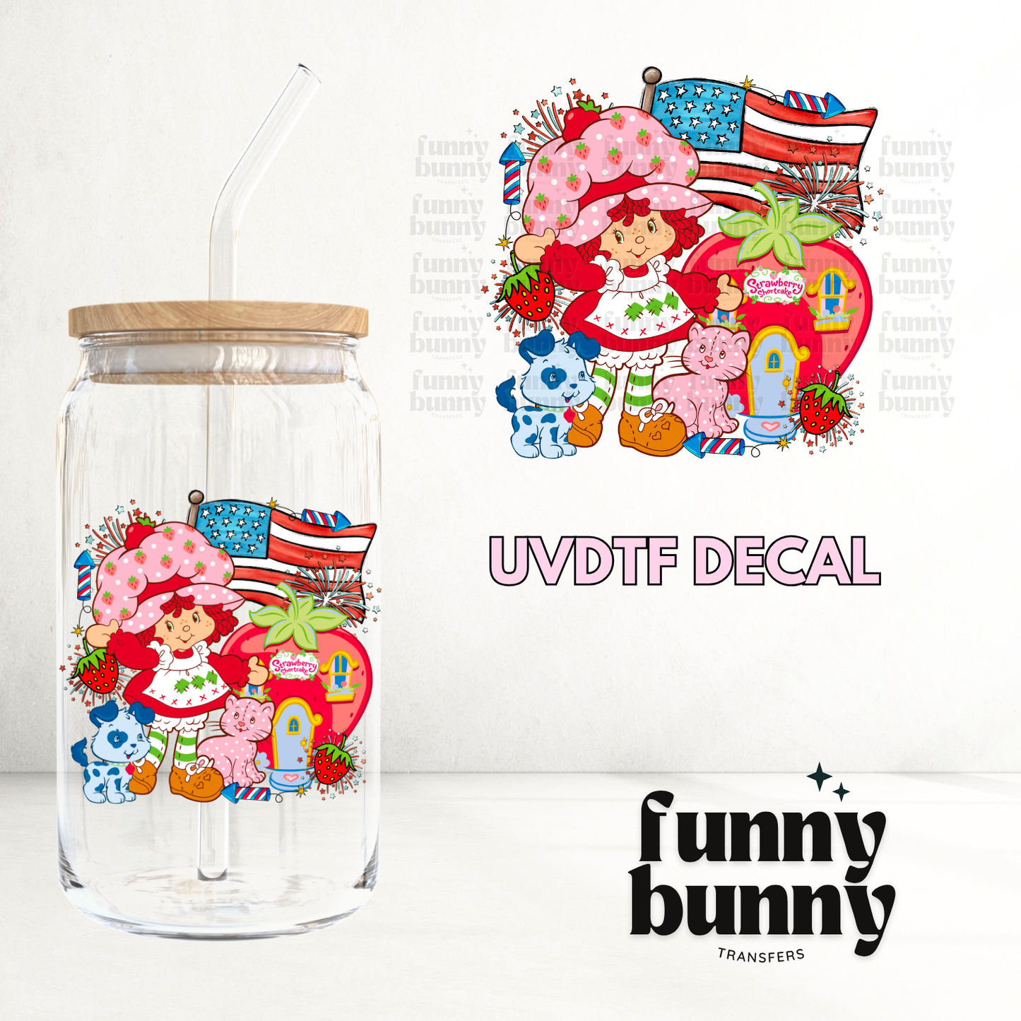 American Strawberry Shortcake - UVDTF Decal
