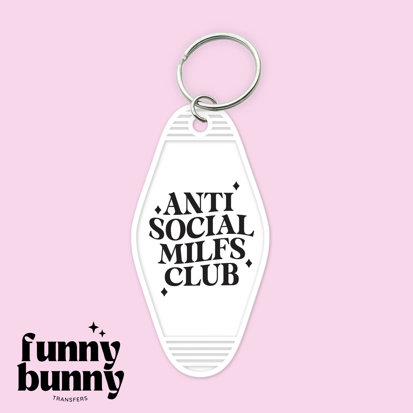 Anti Social MILFS Club - Motel Keychain