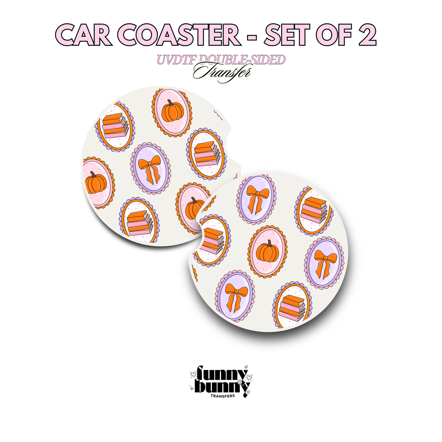 Autumn Bookish Frames - UVDTF Coaster