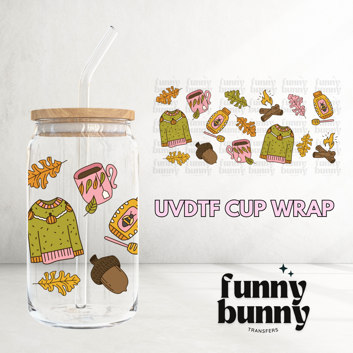 Autumn Nights - 16oz UVDTF Cup Wrap