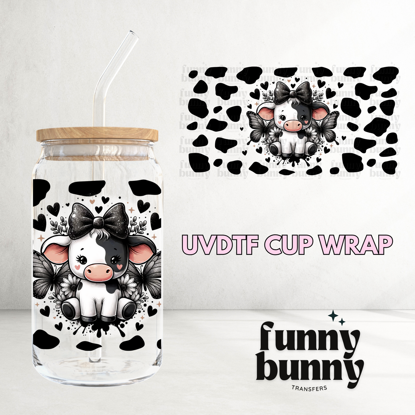 Baby Cow Cutie - 16oz UVDTF Cup Wrap