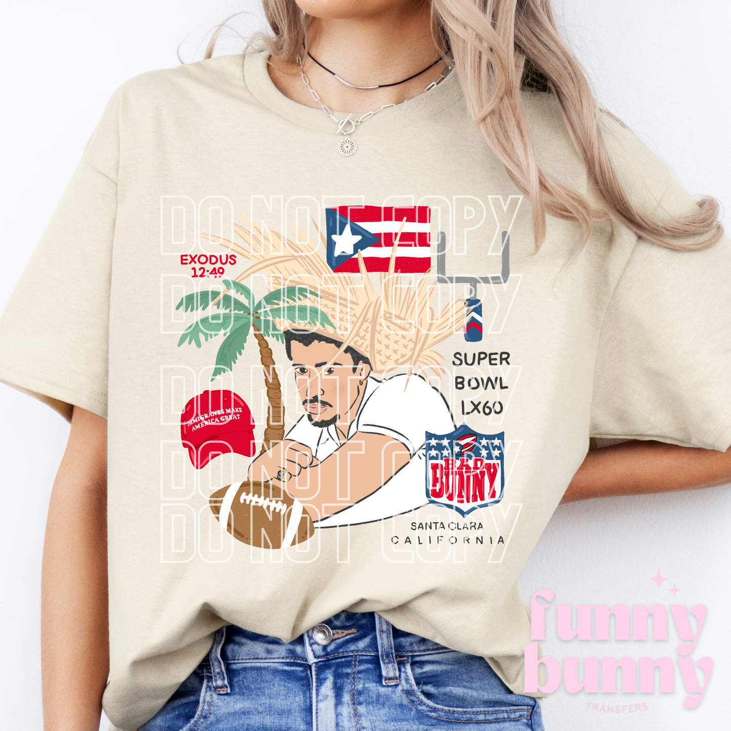 Bad Bunny Super Bowl I - DTF Transfer