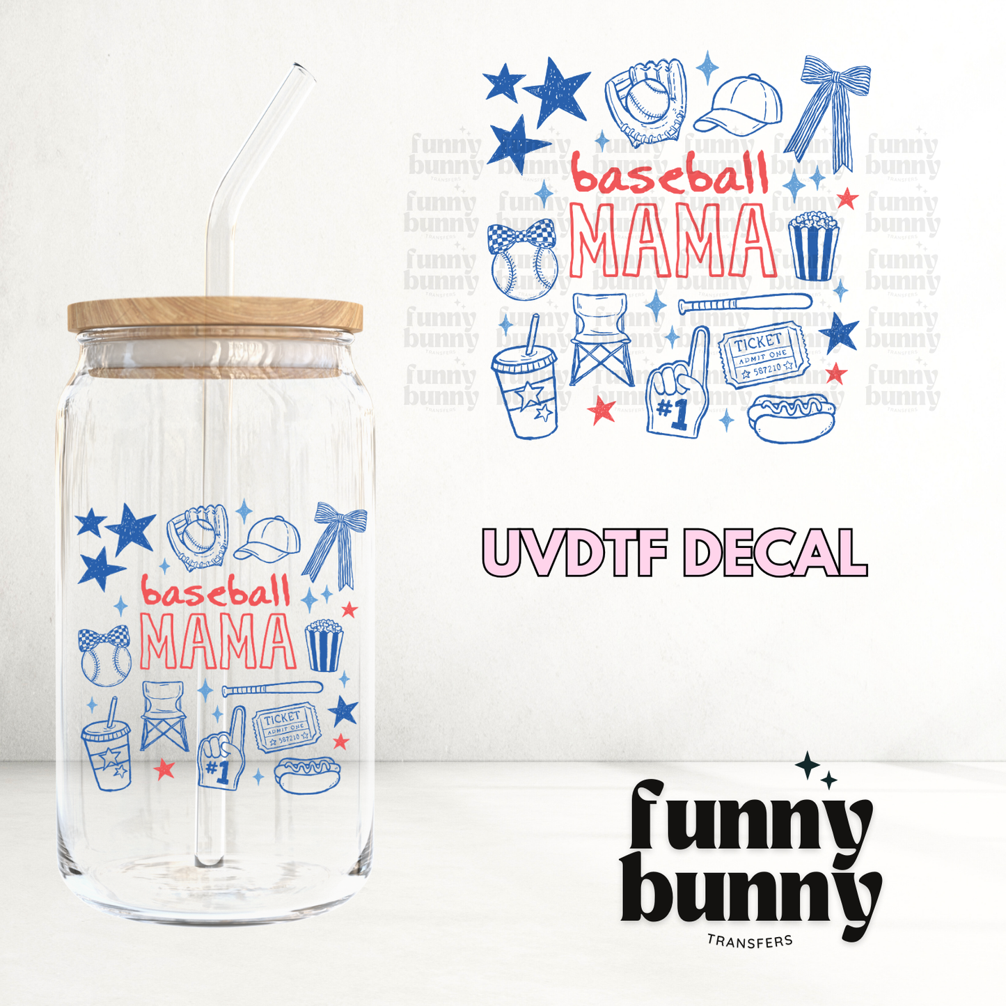 Baseball Mama Forever - UVDTF Decal