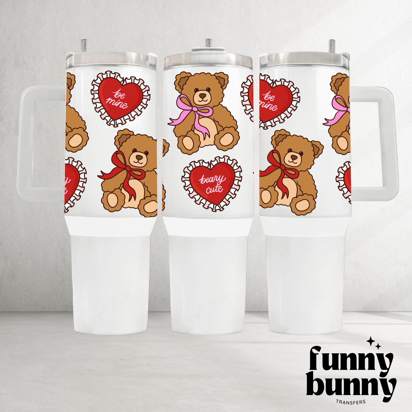 Be Mine Bear II - 40oz UVDTF Tumbler Wrap