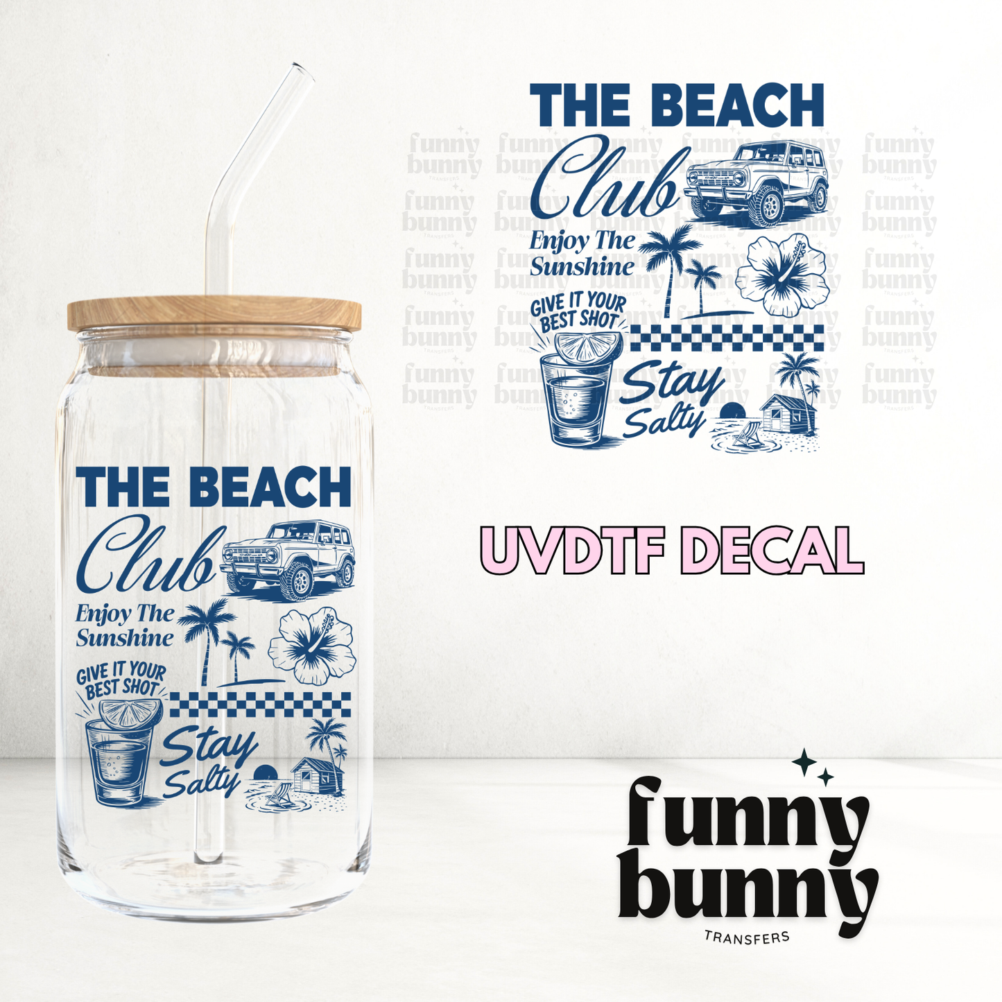 Beach Club - UVDTF Decal