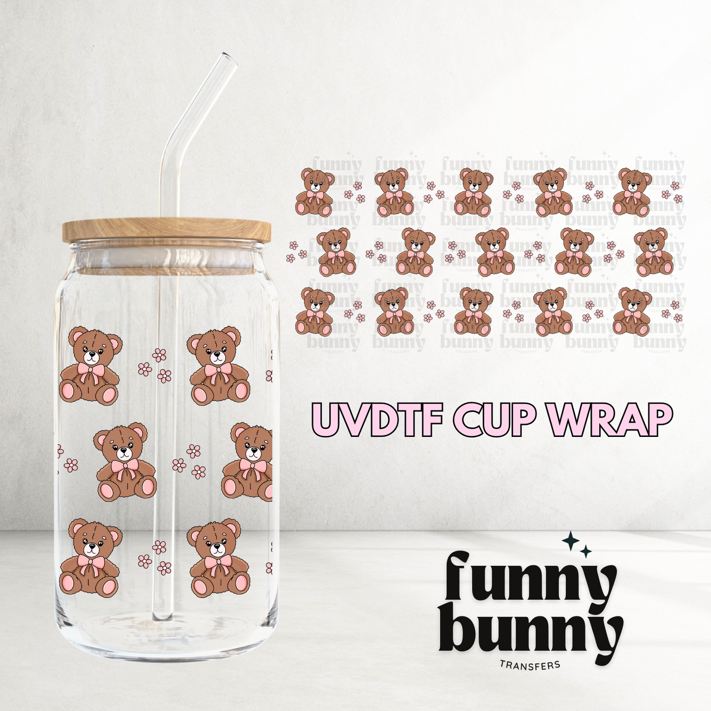 Beary Cuties - 16oz UVDTF Cup Wrap