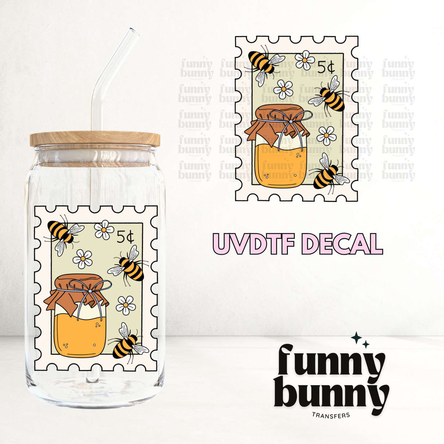 Bee Stamp - UVDTF Decal