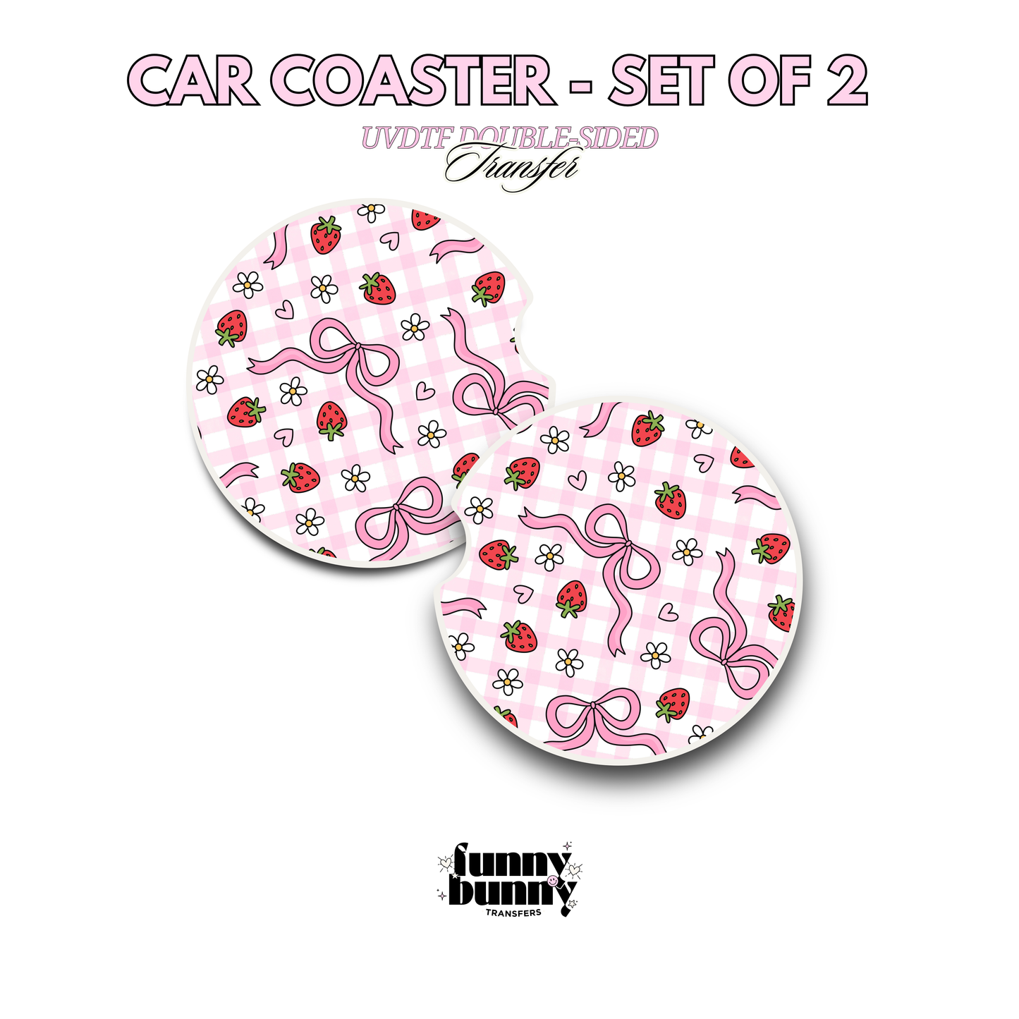 Berries & Pink Bows - UVDTF Coaster