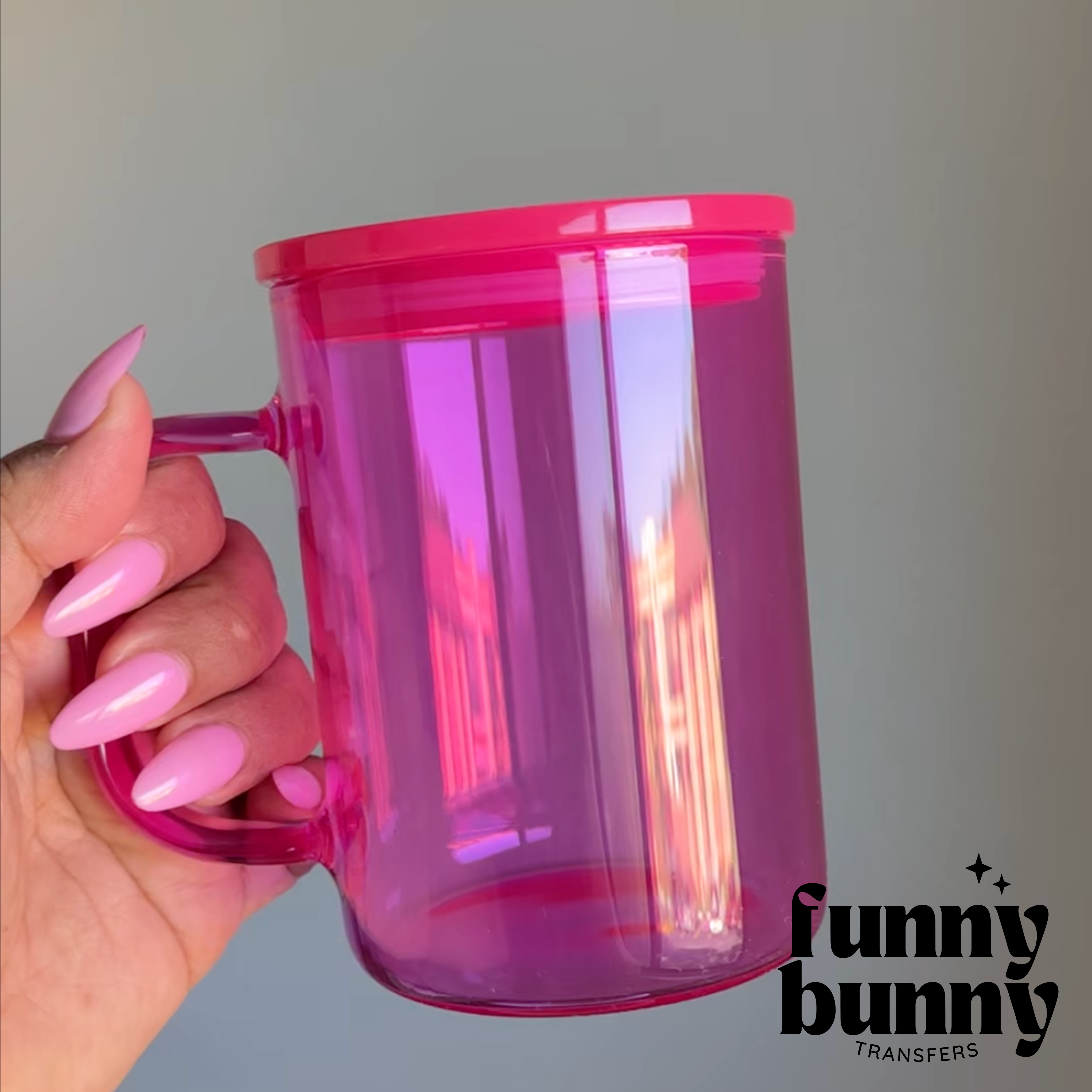 17oz Jelly Glass Mug with Lid and Straw - Sublimation Glass – Small Biz  Shipping Co