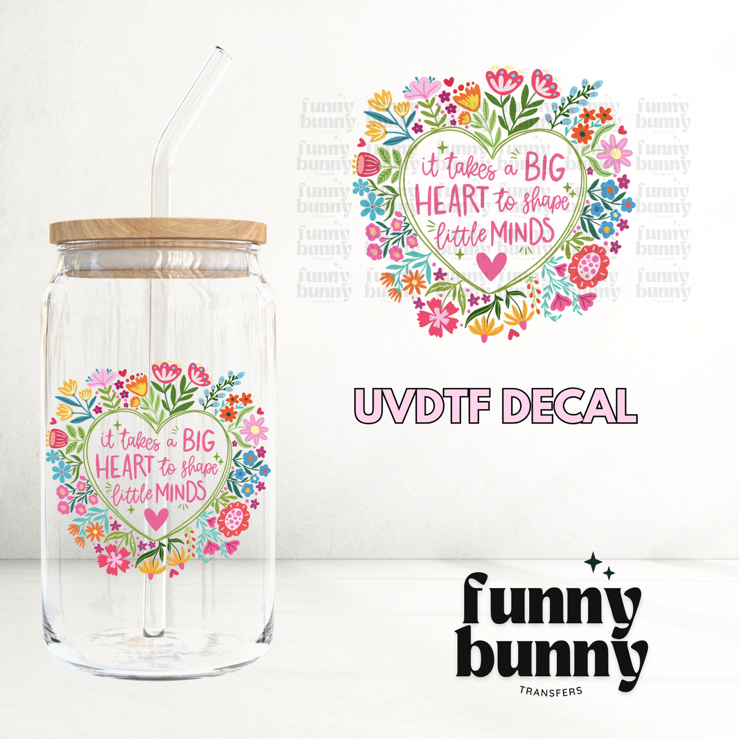Big Hearts - UVDTF Decal
