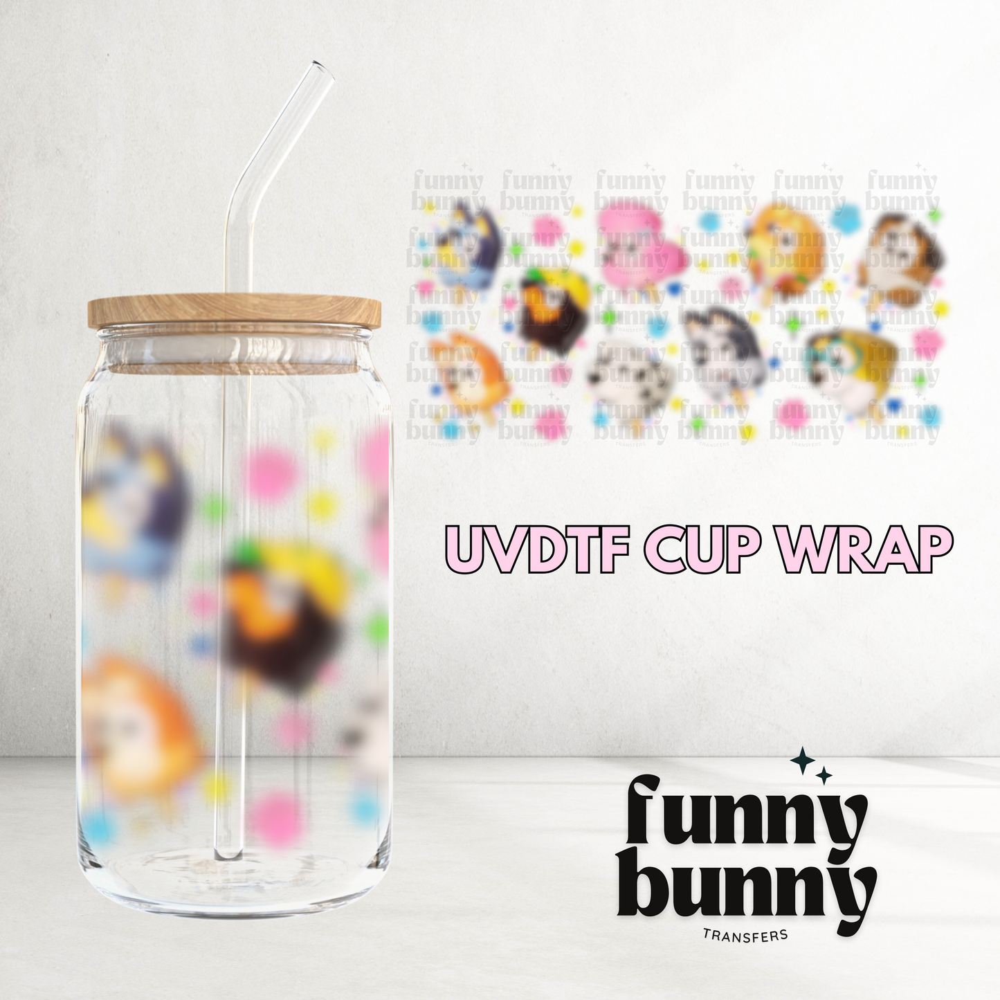 Blue Popsicles - 16oz UVDTF Cup Wrap