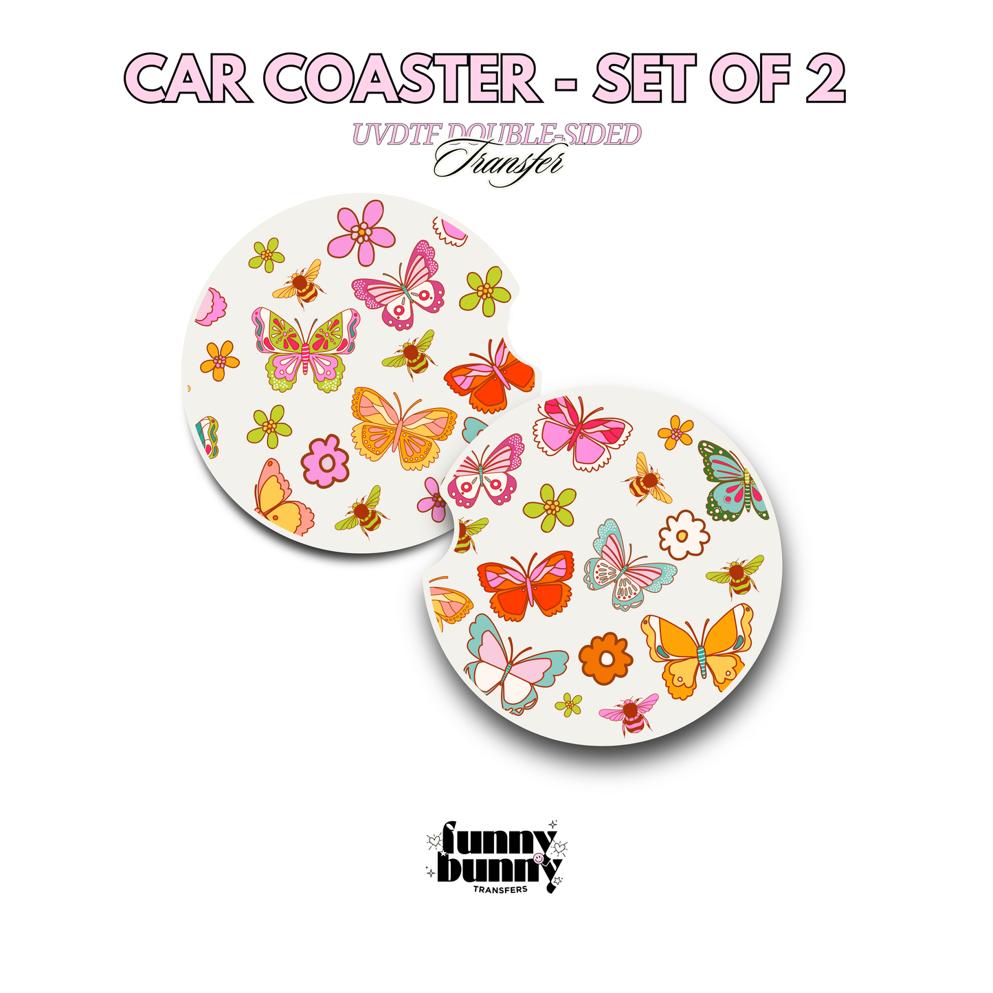 Boho Butterflies - UVDTF Coaster