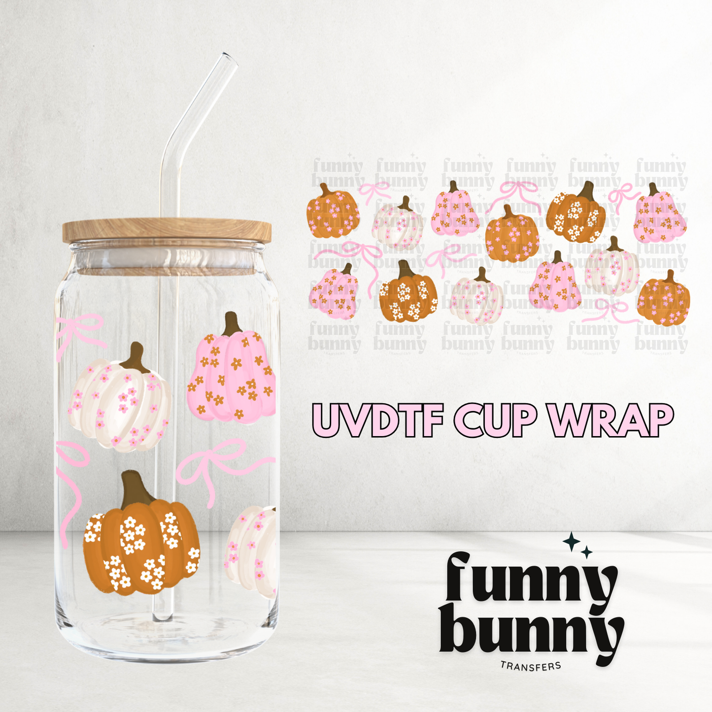 Boho Pumpkins - 16oz UVDTF Cup Wrap