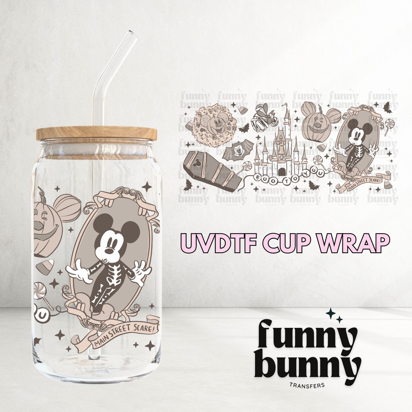 Boo To You II - 16oz UVDTF Cup Wrap