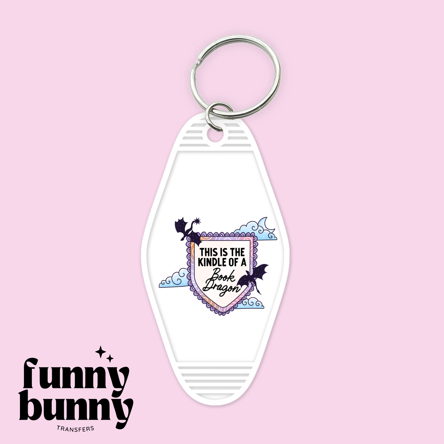 Book Dragon - Motel Keychain