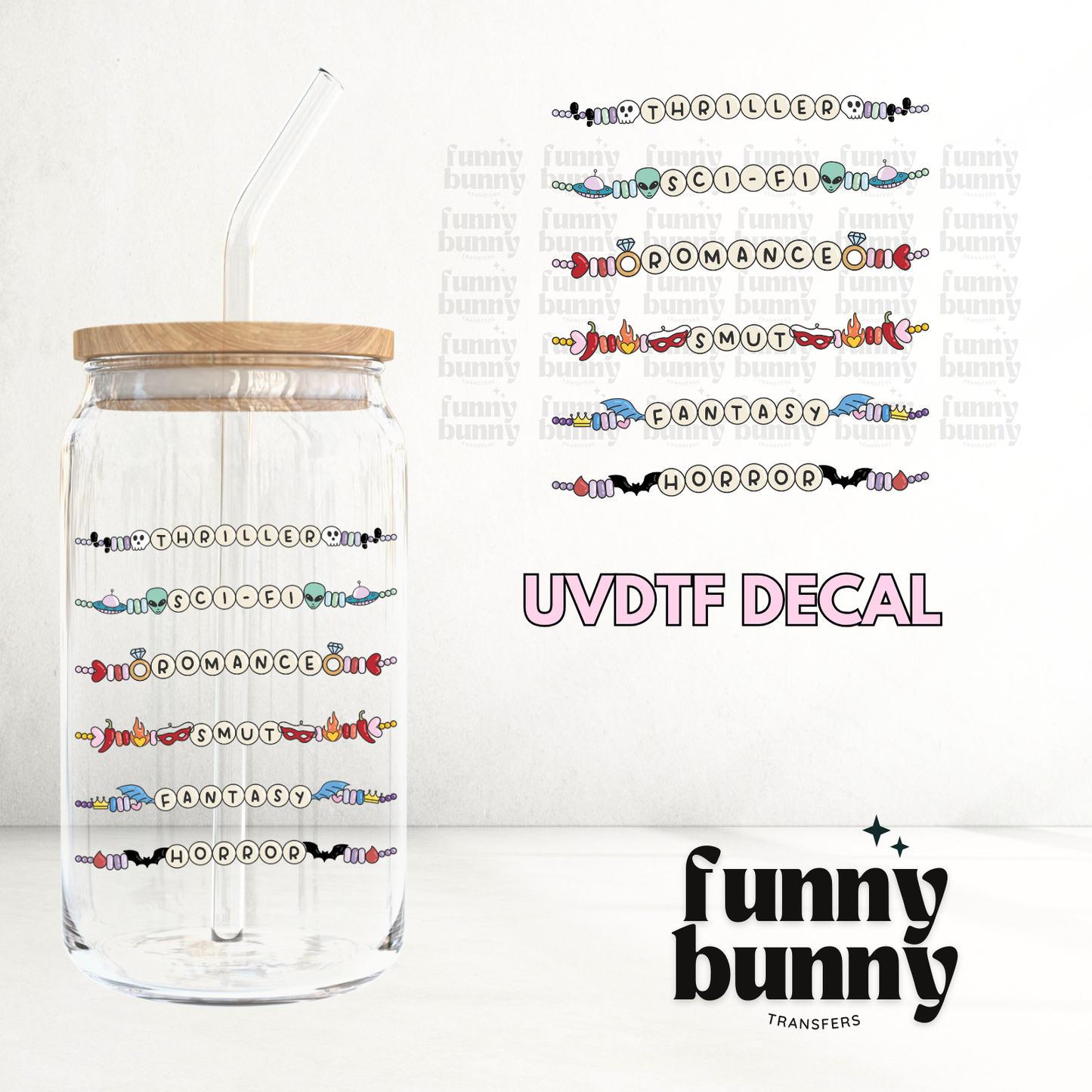 Bookish Bracelets - UVDTF Decal