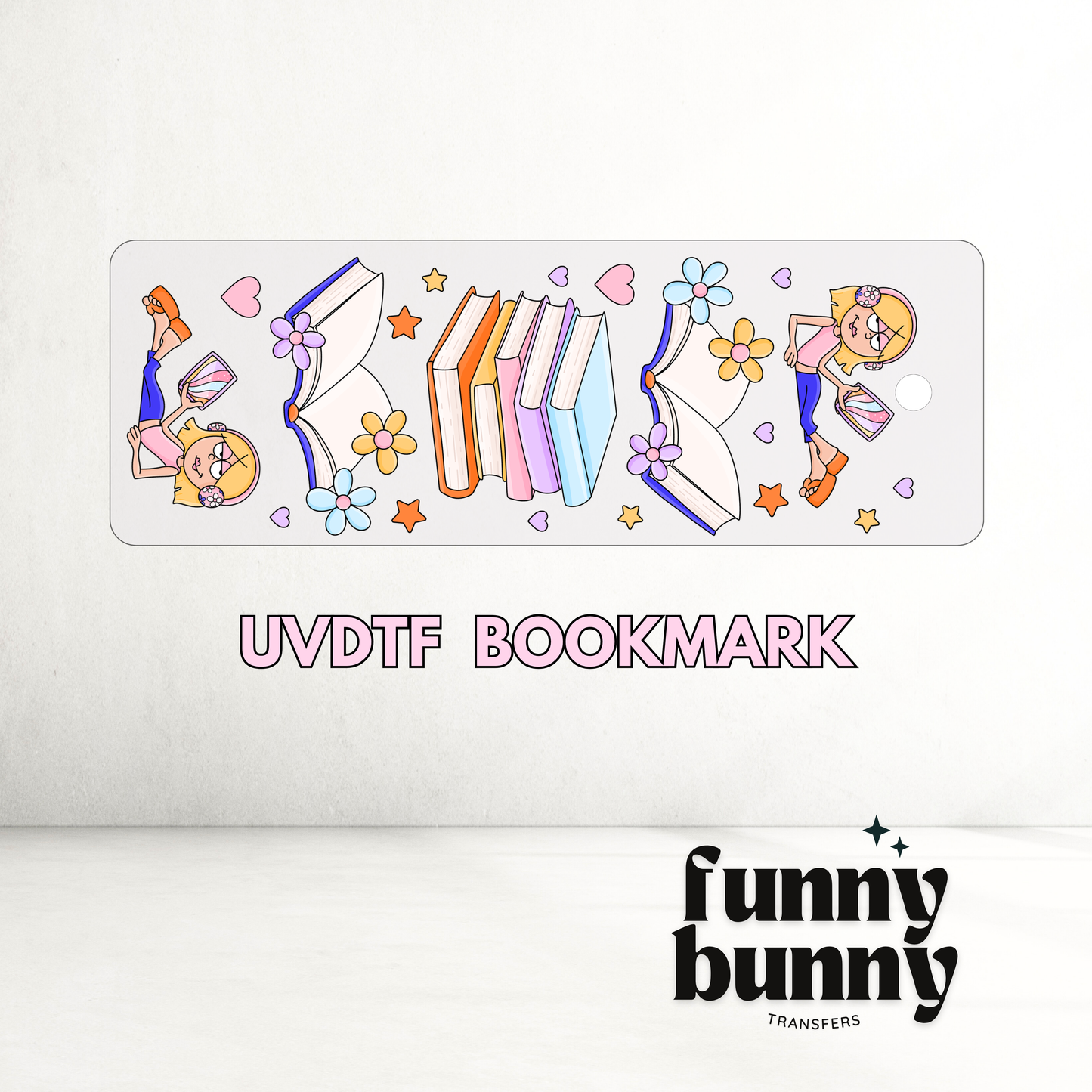 Bookish Liz Girlie - UVDTF Bookmark Decal
