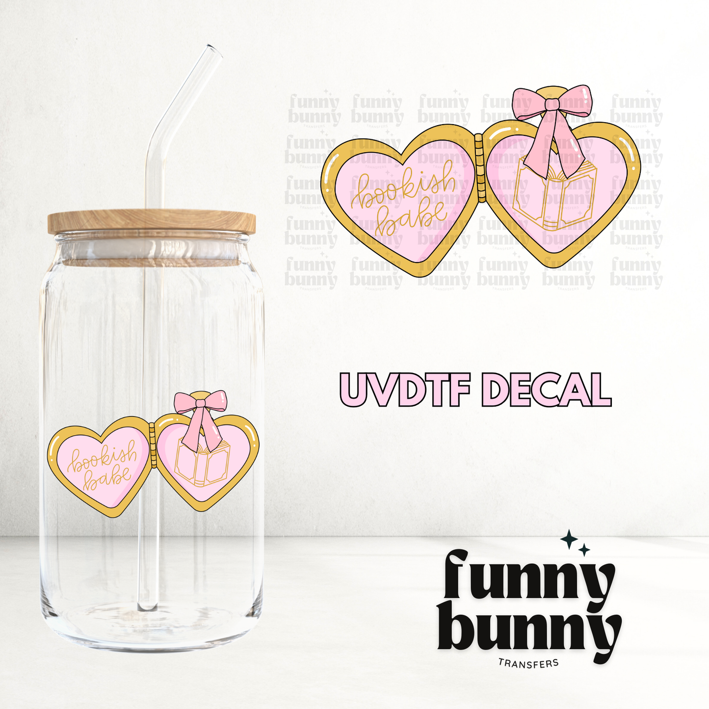 Bookish Locket - UVDTF Decal