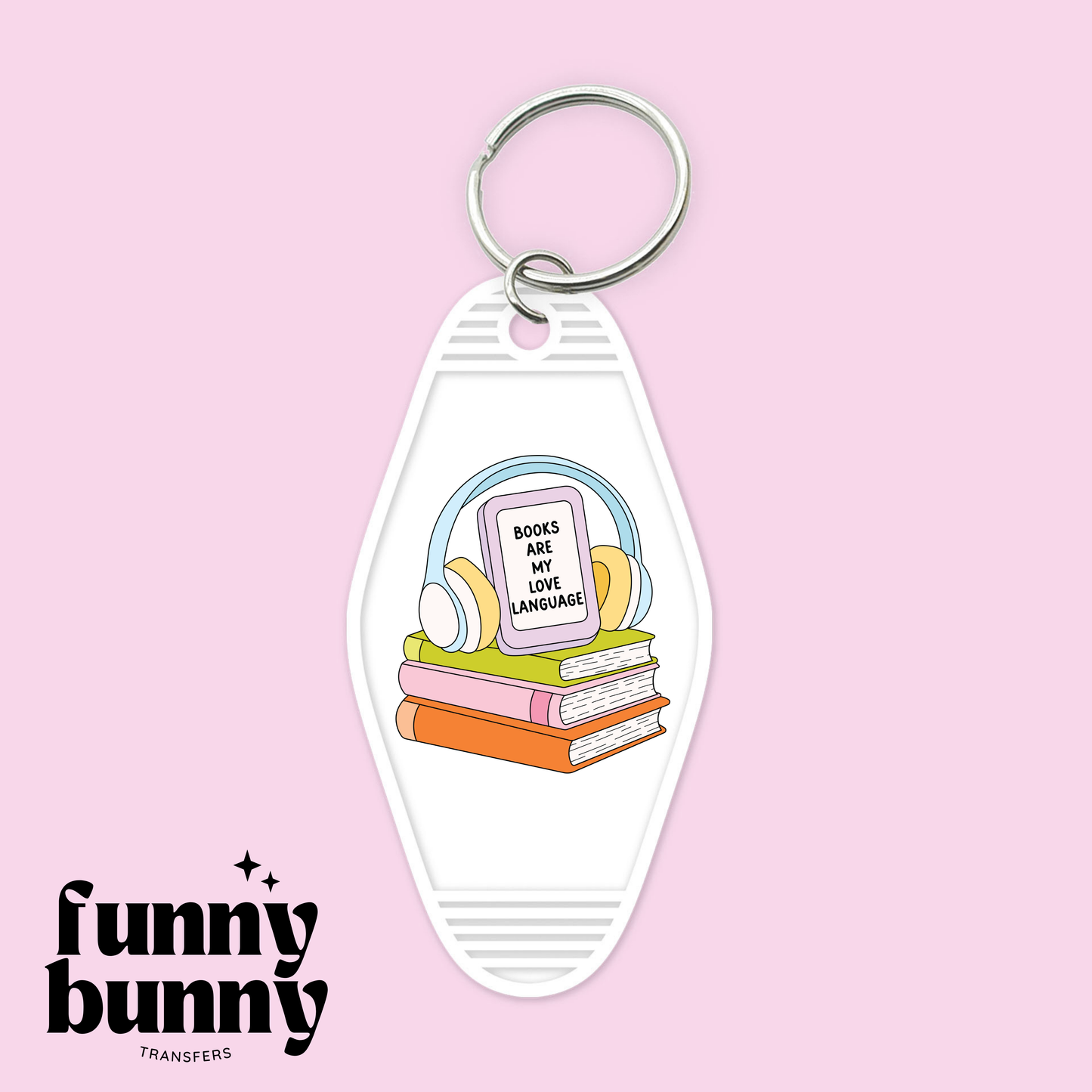 Books Love Language Headphones - Motel Keychain