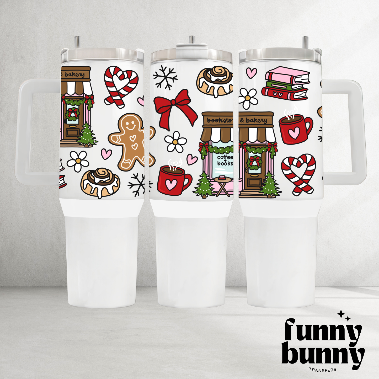 Books & Bakery Essentials - 40oz UVDTF Tumbler Wrap