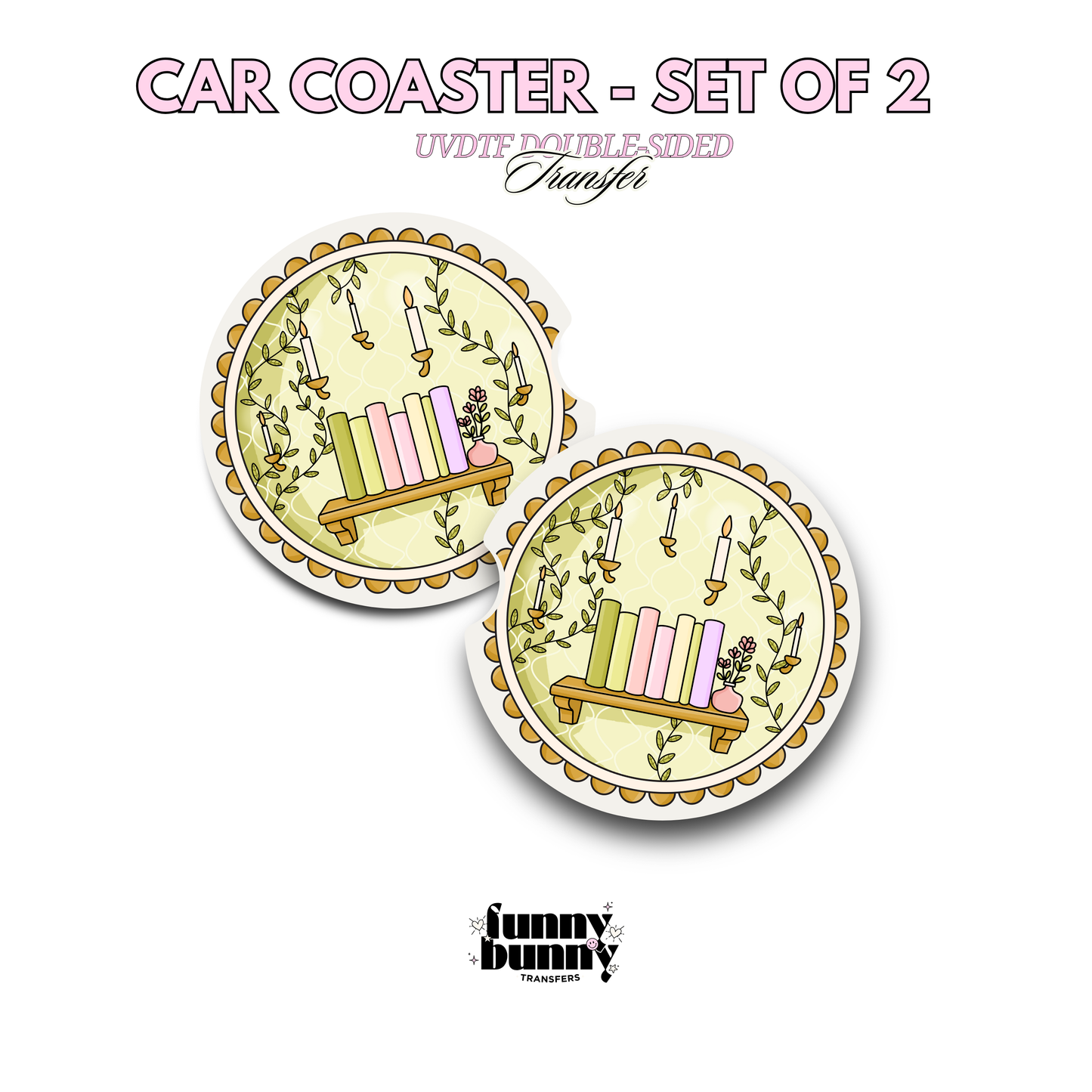 Bookshelf 2.0 - UVDTF Coaster