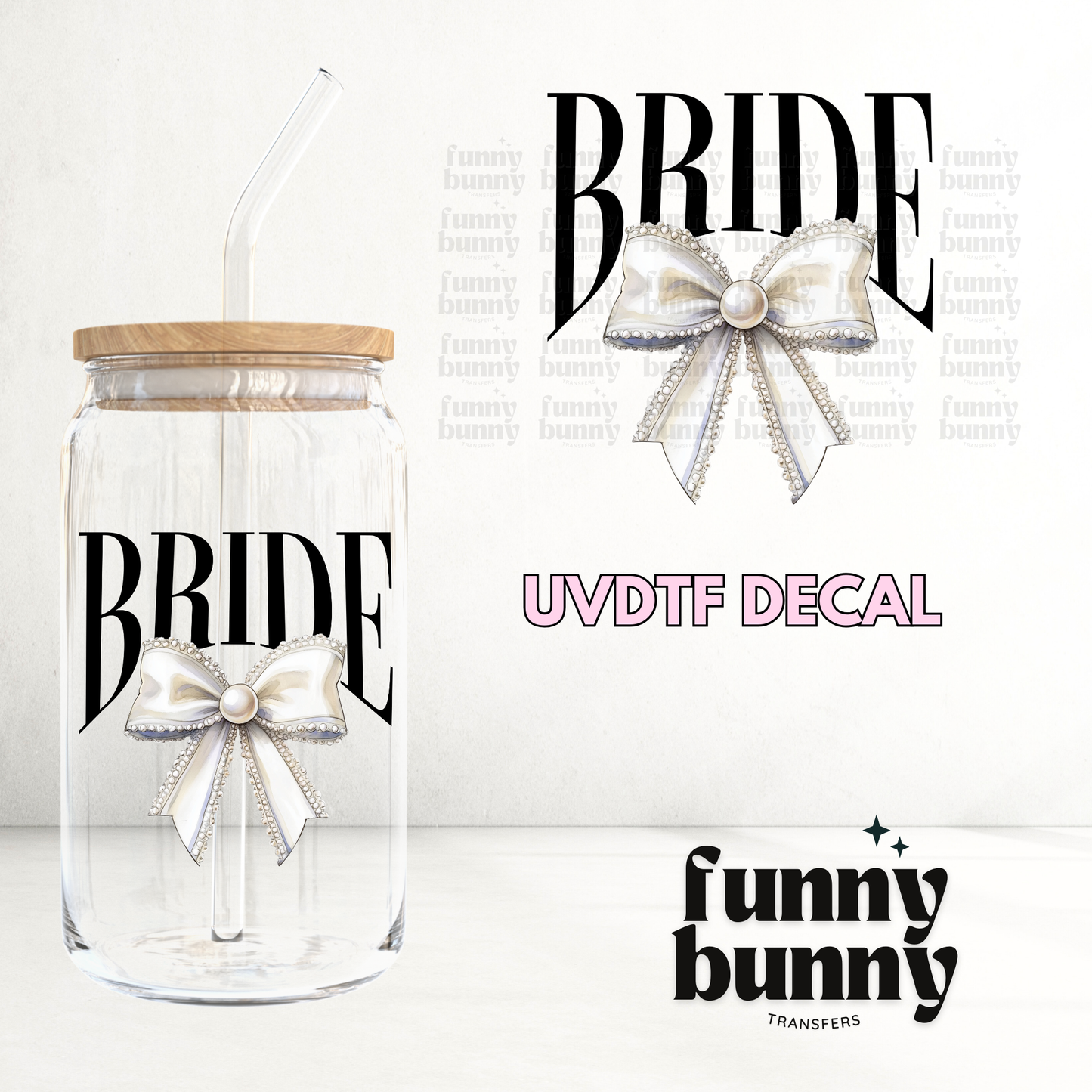 Bride Pearl Bow - UVDTF Decal