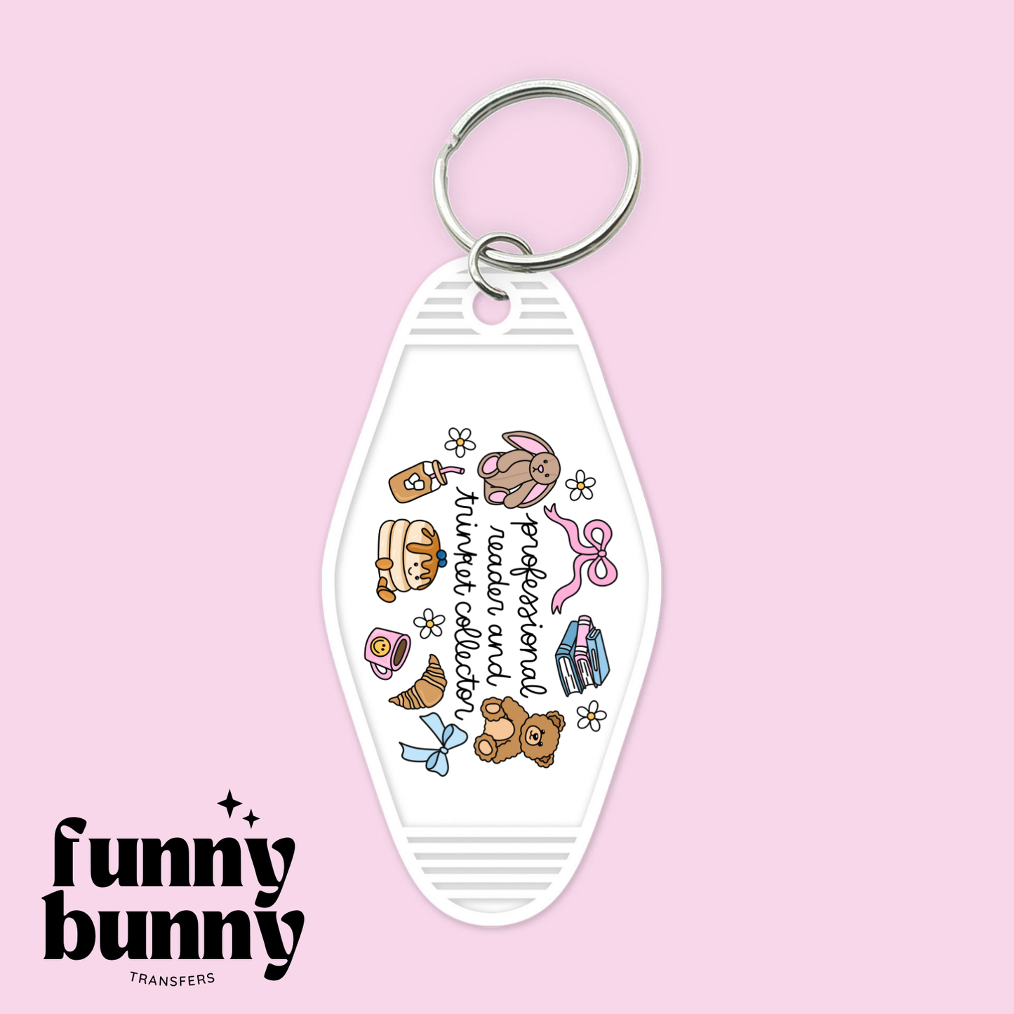 Bunny Teddy & Pancakes - Motel Keychain