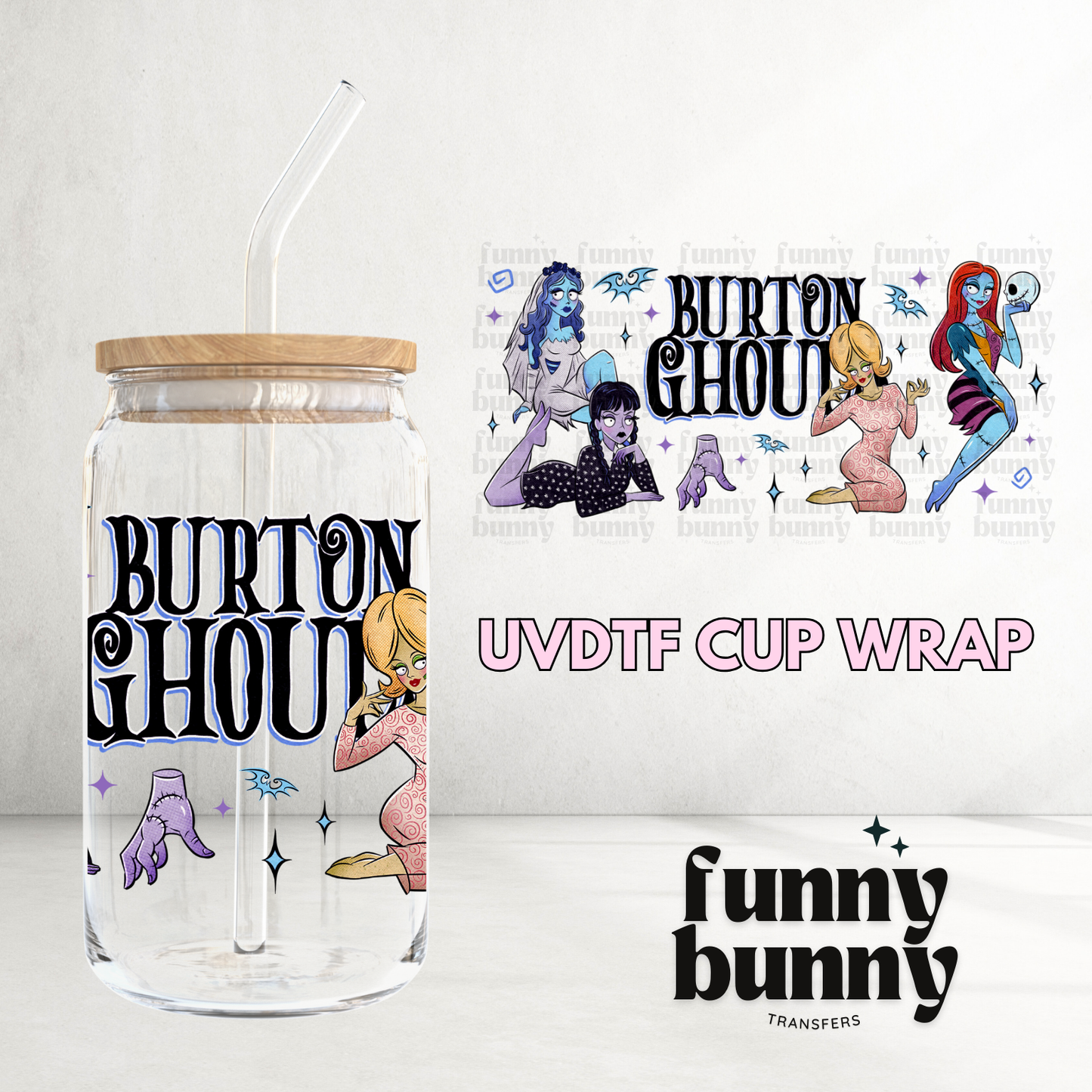 Burton Ghoul - 16oz UVDTF Cup Wrap