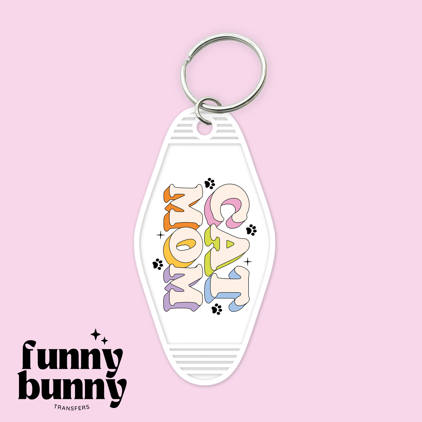 Cat Mom - Motel Keychain