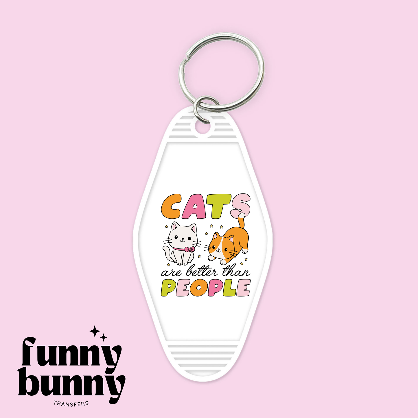 Cats VS People - Motel Keychain