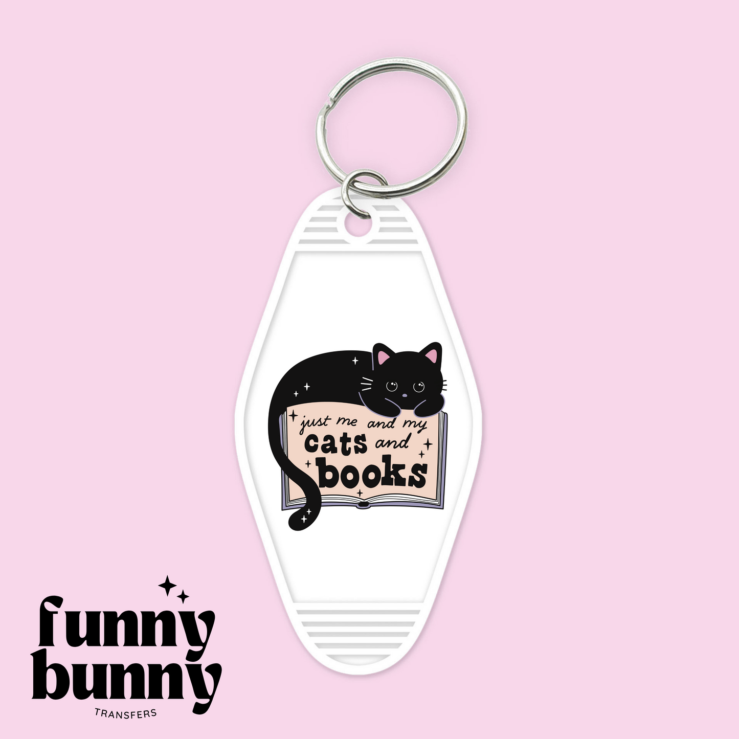Cats & Books - Motel Keychain