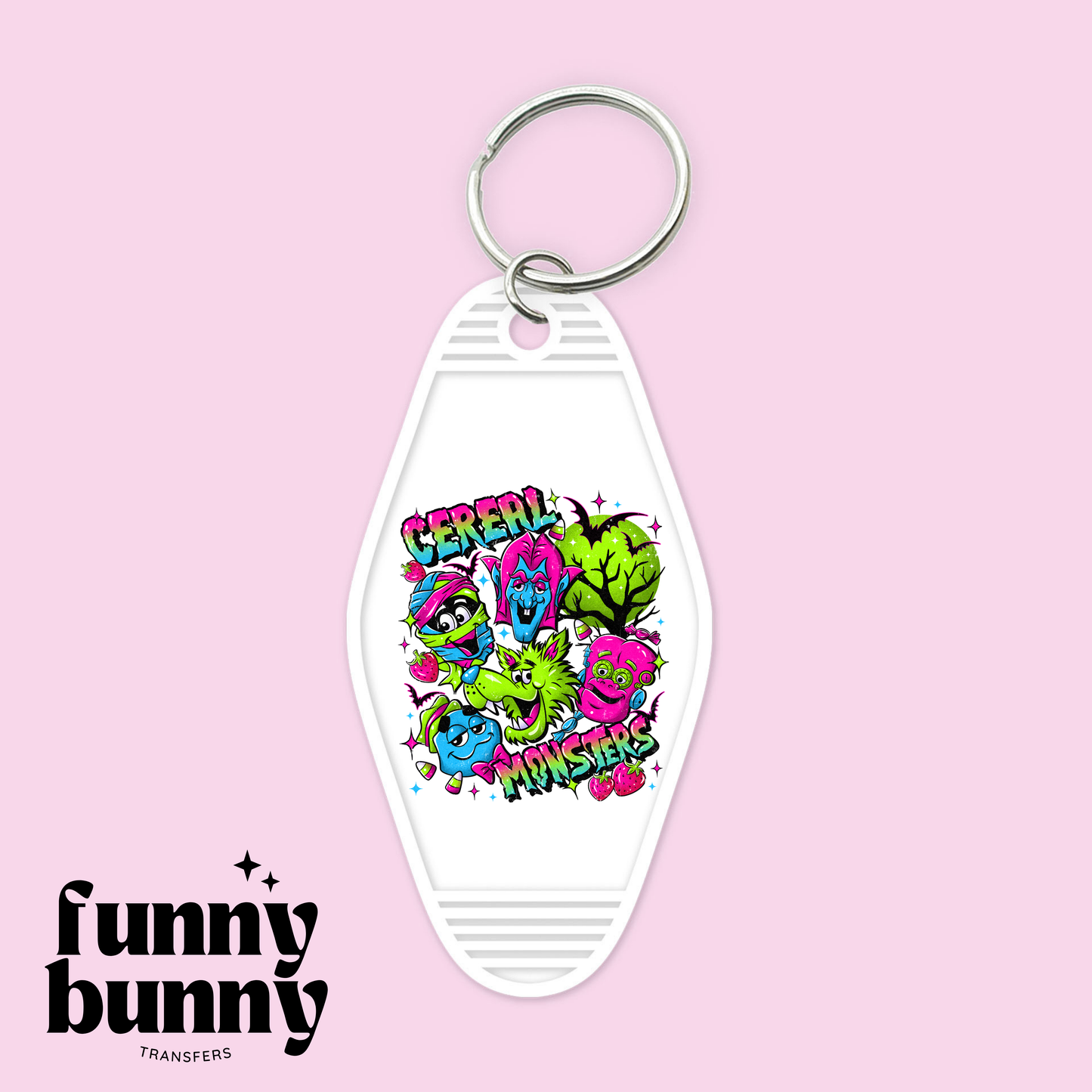 Cereal Monsters Neon - Motel Keychain