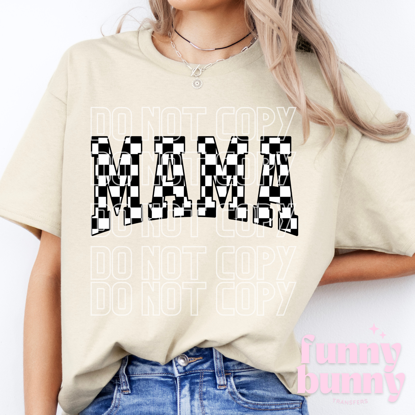 Checkered Mama Varsity - DTF Transfer