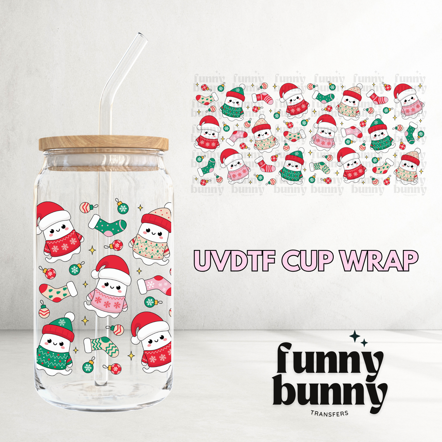 Christmas Spirits - 16oz UVDTF Cup Wrap