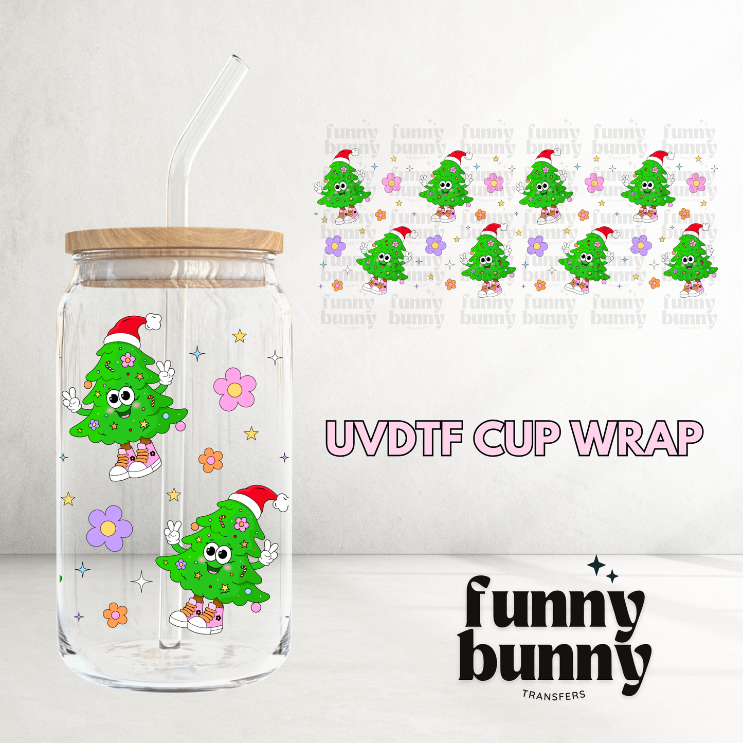 Christmas Tree - 16oz UVDTF Cup Wrap