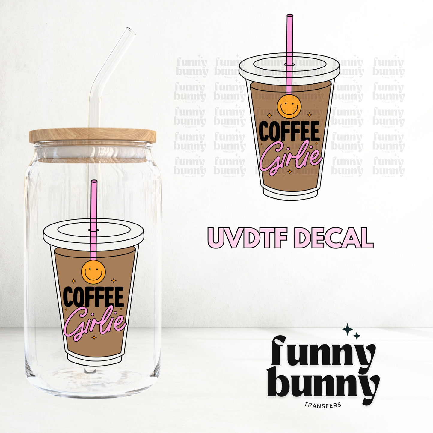 Coffee Girlie Latte - UVDTF Decal
