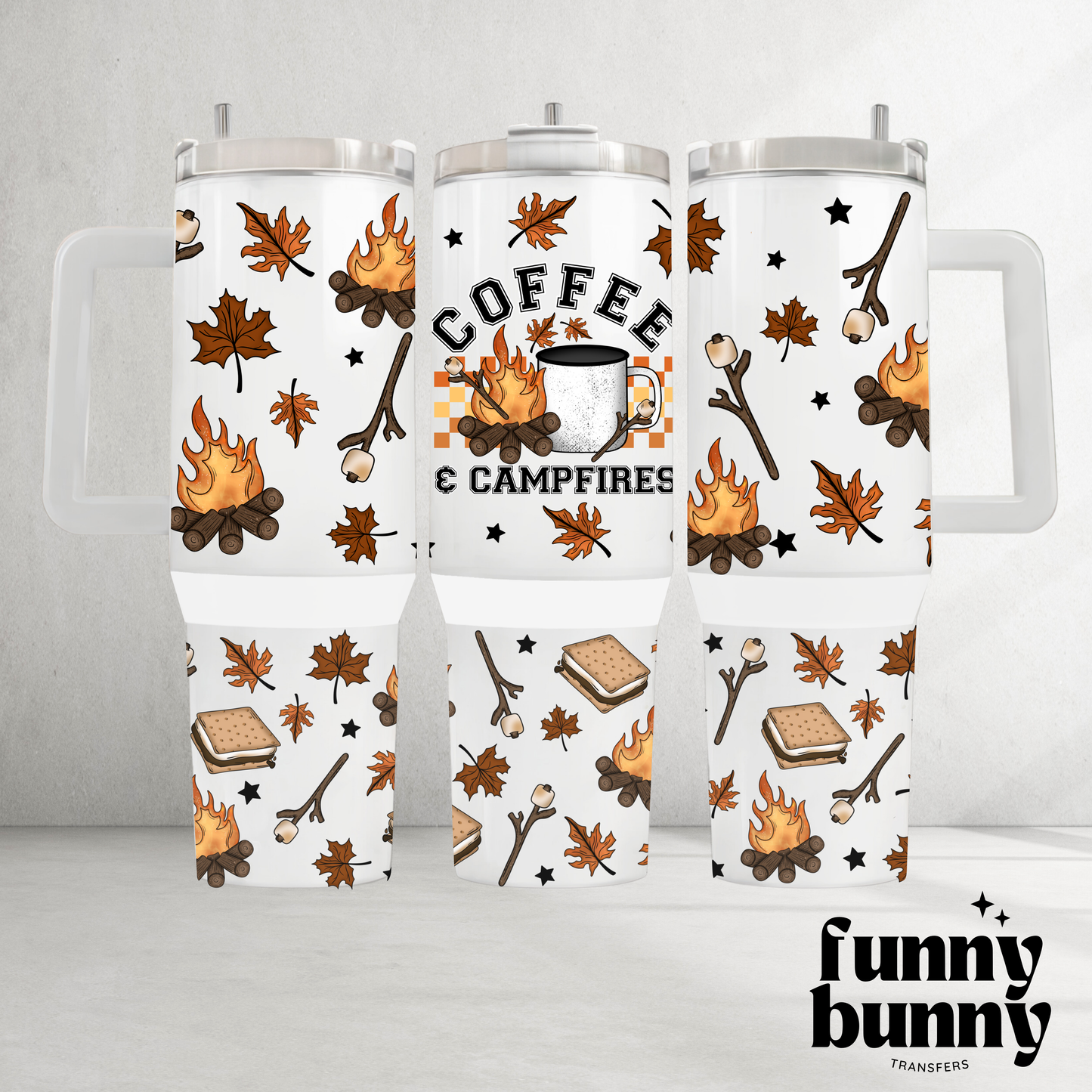 Coffee & Campfires - 40oz UVDTF Tumbler Wrap