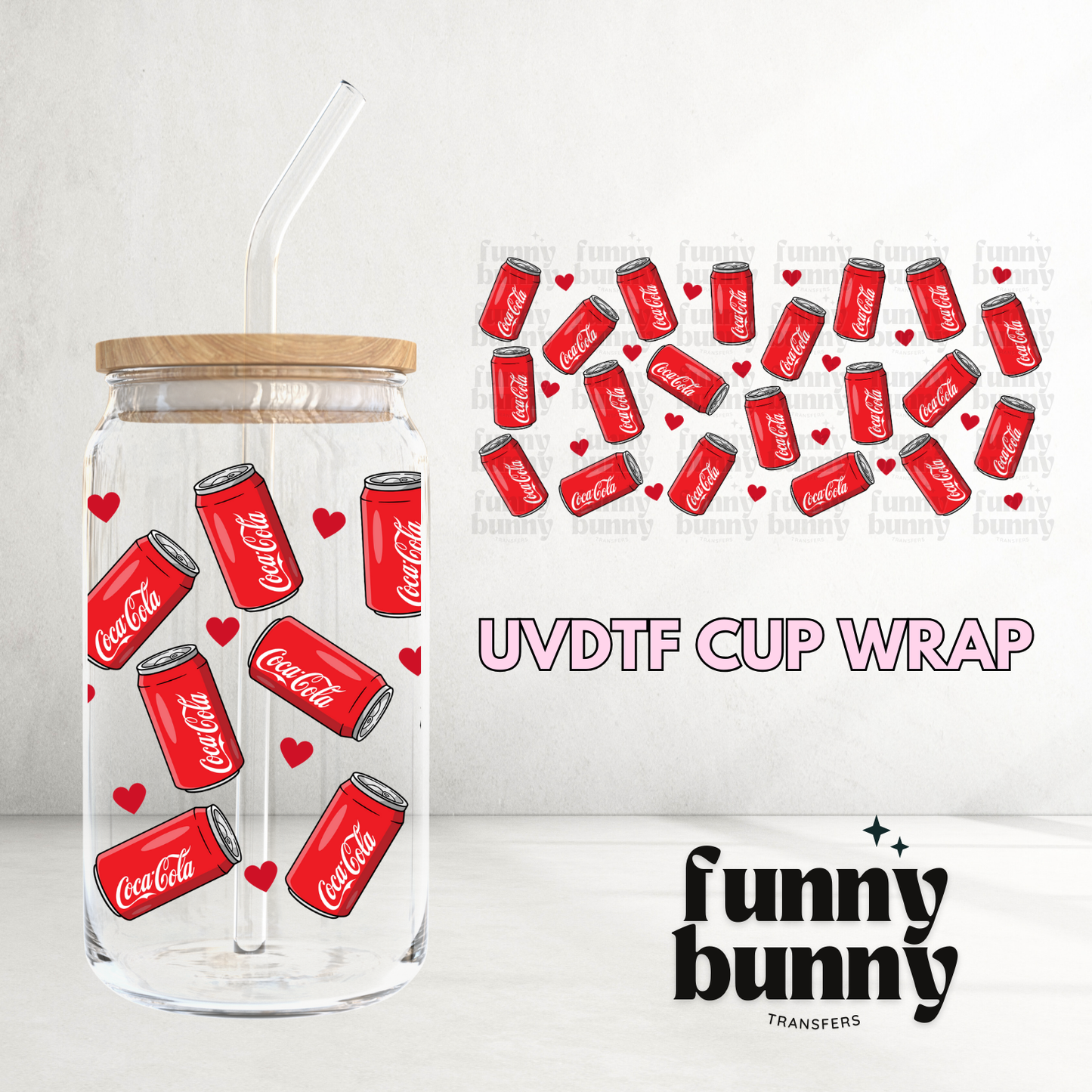 Cola Cans - 16oz UVDTF Cup Wrap