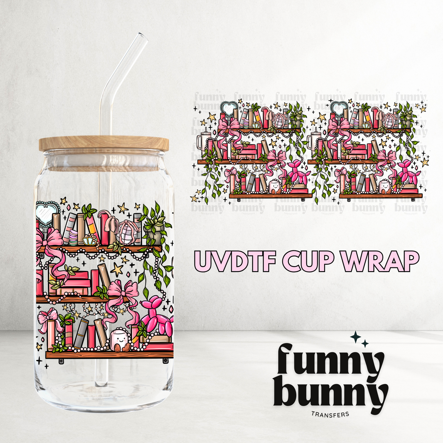 Coquette Book Lover - 16oz UVDTF Cup Wrap