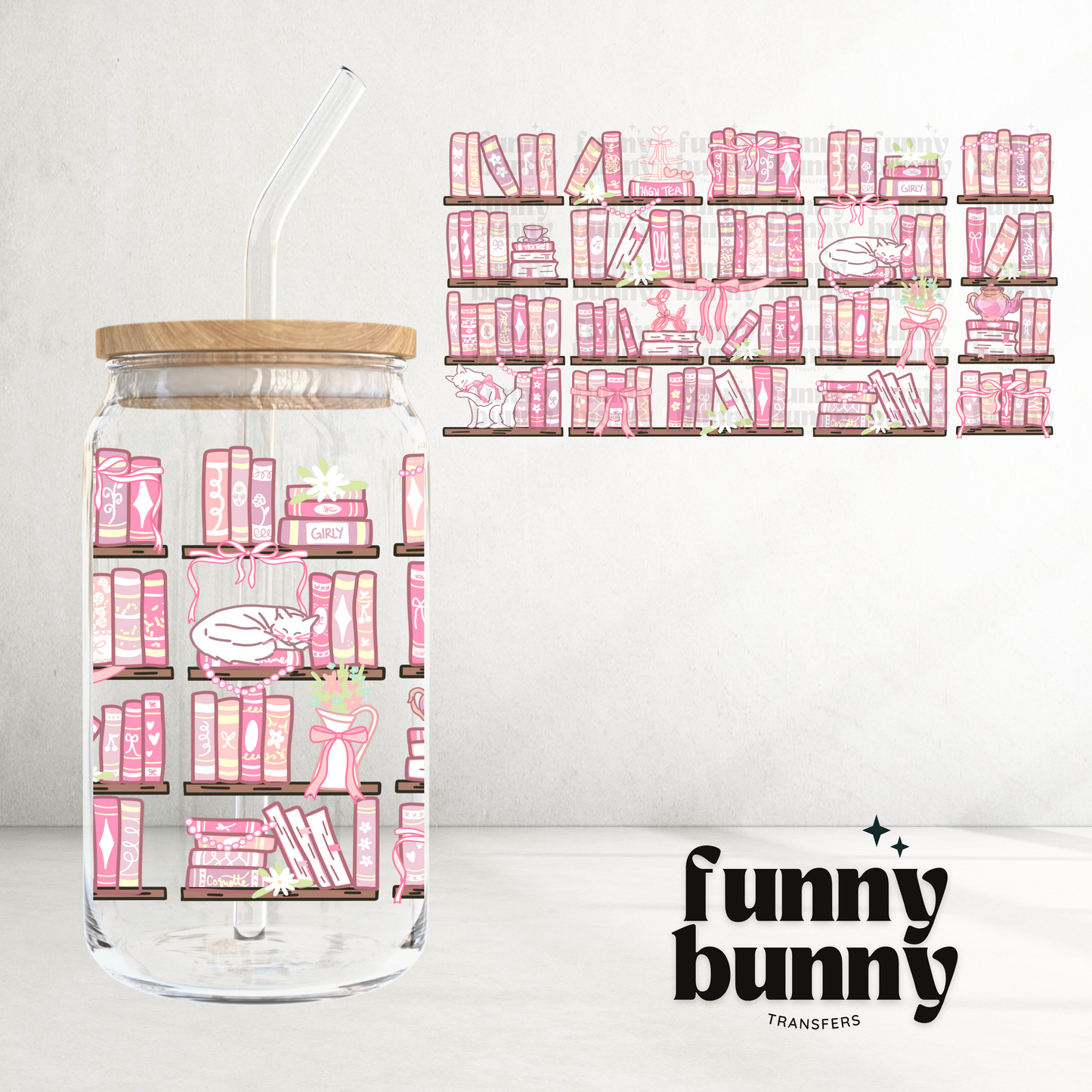 Coquette Books - 16oz UVDTF Cup Wrap